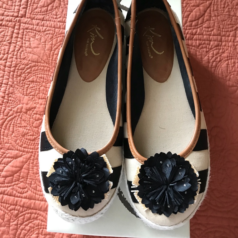 Kim Rogers Slip on stripe shoes
